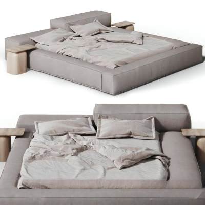 现代布艺双人床-101